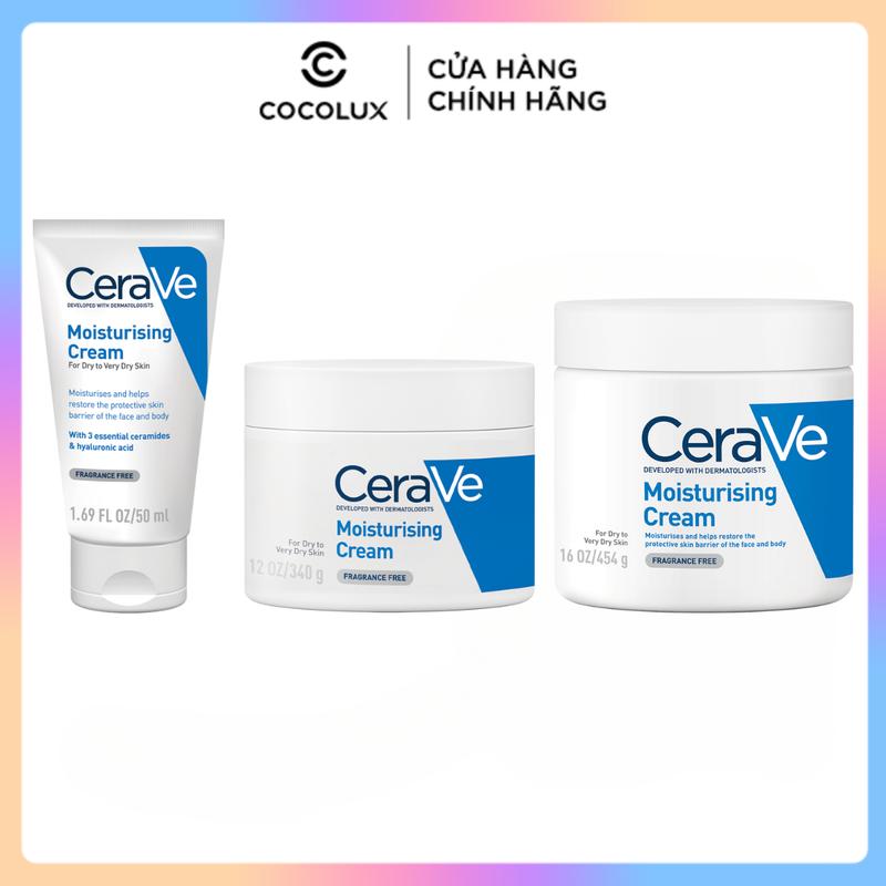 Kem Dưỡng Ẩm Cerave Moisturizing Cream Dành Cho Da Khô - Bảo vệ da, khối phục màng ẩm cho da