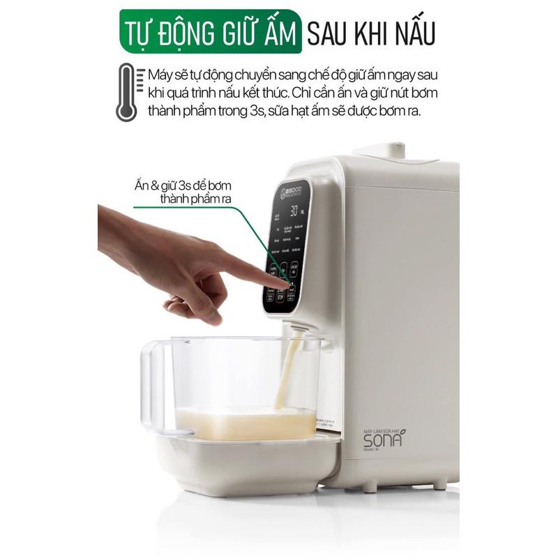[Ca thủy tinh] Máy Làm Sữa Hạt Tự Động 2GOOD SONA I8 (1,2 Lít) - Tự Động Nấu, Tự Động Vệ Sinh, Khử Sạch Vi Khuẩn Và Mùi Thực Phẩm - TALAHA 8