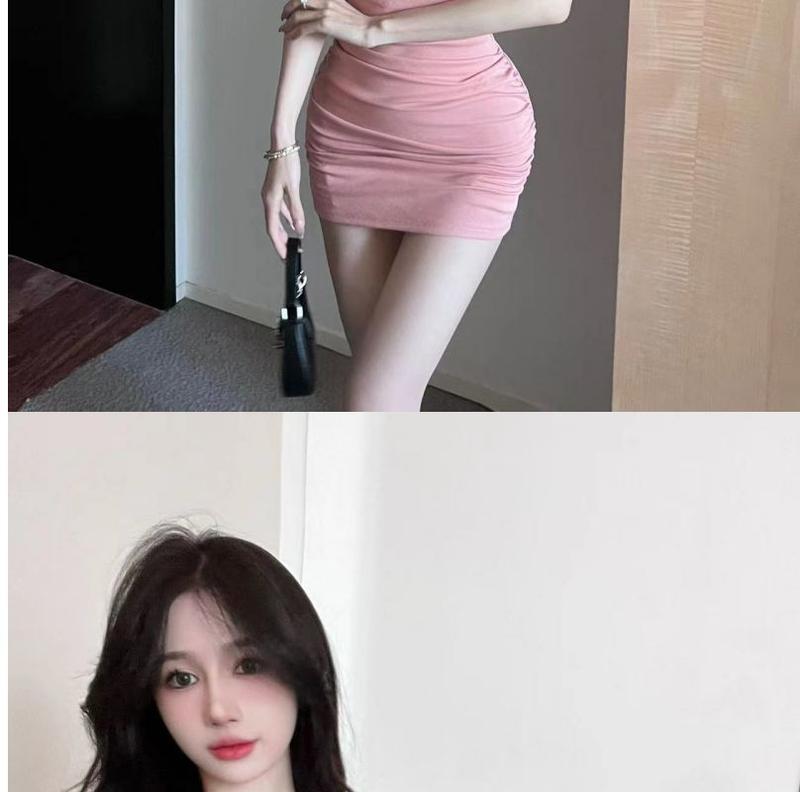 Product Introduction of Váy Cổ Yếm Phong Cách Dễ Thương Và Gợi Cảm, Trang Phục Mùa Hè Cho Nữ, Thiết Kế Đẹp, Bó Sát Eo Độc Đáo, Hông Xếp Ly Gợi Cảm Và Thanh Lịch, Váy Nhỏ 36