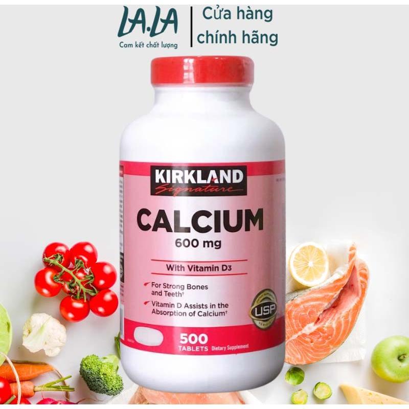 Kirkland Calcium 600mg + D3 500 viên Mỹ - Bổ sung canxi và vitamin D3 cho xương và răng chắc khỏe