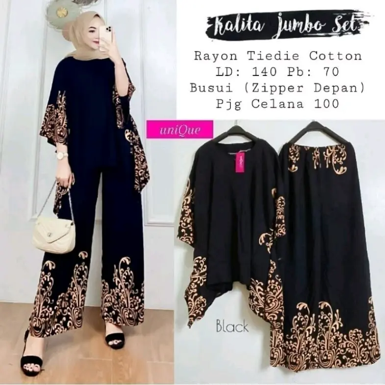 Daster Batik Oneset Setelan Pakaian Wanita Wakawaka Motif KalitaSuper Jumbo 0