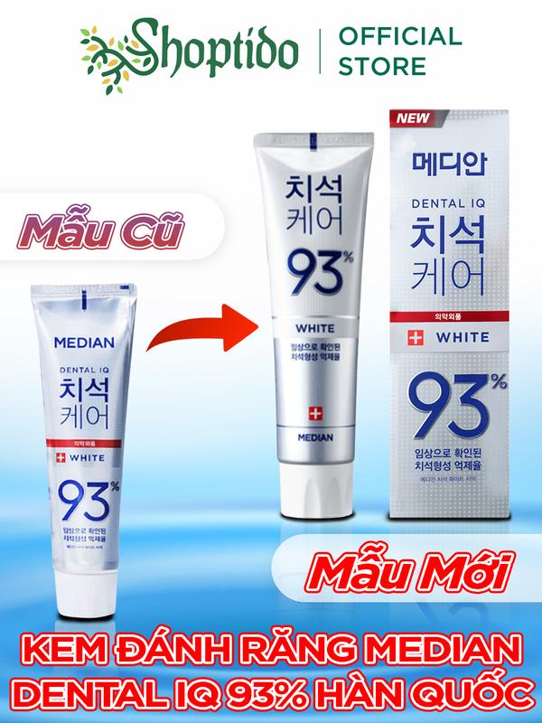 Kem đánh răng làm trắng răng, giảm ê buốt Median Dental IQ 93% 120g NPP Shoptido