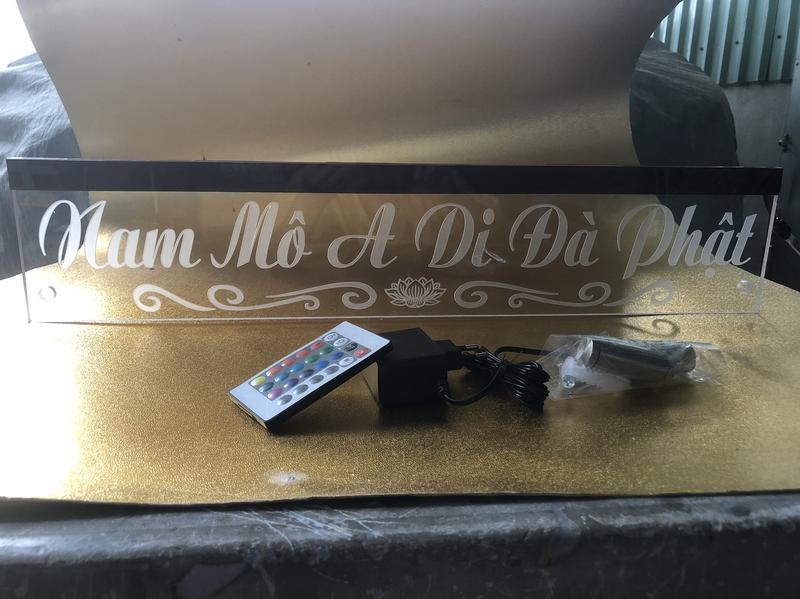 Product Introduction of CHỮ ĐIỆN : Nam Mô A Di Đà Phật - Hoa văn dưới- TREO TƯỜNG- 2D 17