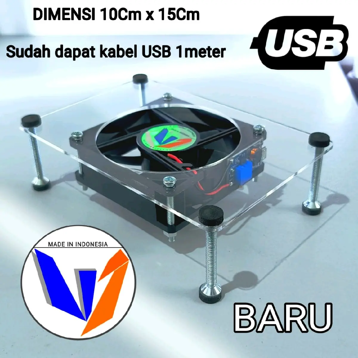 Kipas usb pendingin stb tv box  modem set top box router wifi fan usb bahan AKRILIK tipe AC8 1 fan 8cm Laptop