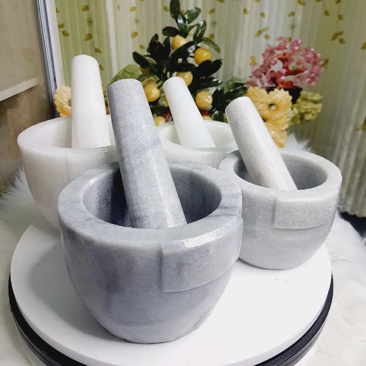 Bộ Cối Đá (kèm chày) Size 15cm Hàng ngày Tương tác Nhà cửa cối giã tay
