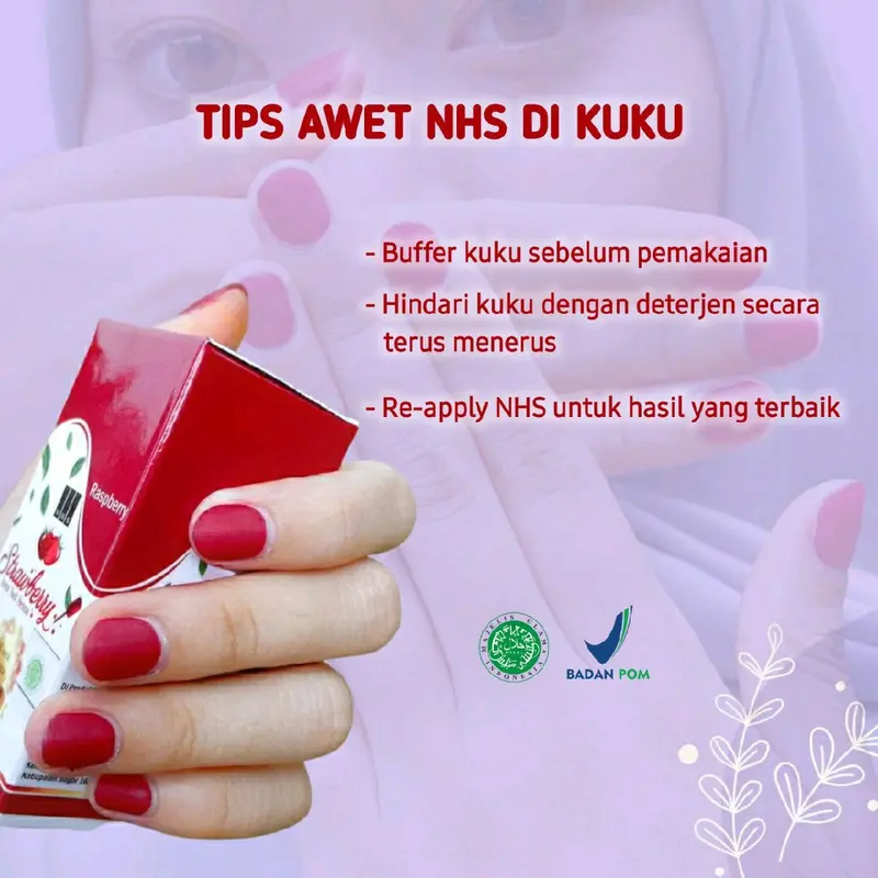 Strawberry Nail Henna (KOMSETIX NHS) Kutek Halal Pertama di indonesia 7