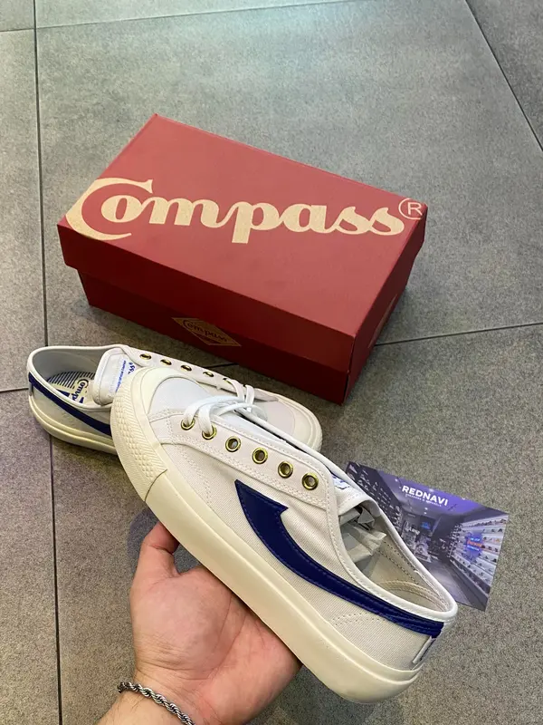 Compass Gazelle Low White Blue 4