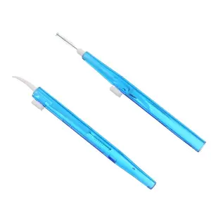 Interdental brush + tusuk gigi plastik double-ended design sikat sela celah gigi ortho behel ALICE DENTAL ALICEDENTAL