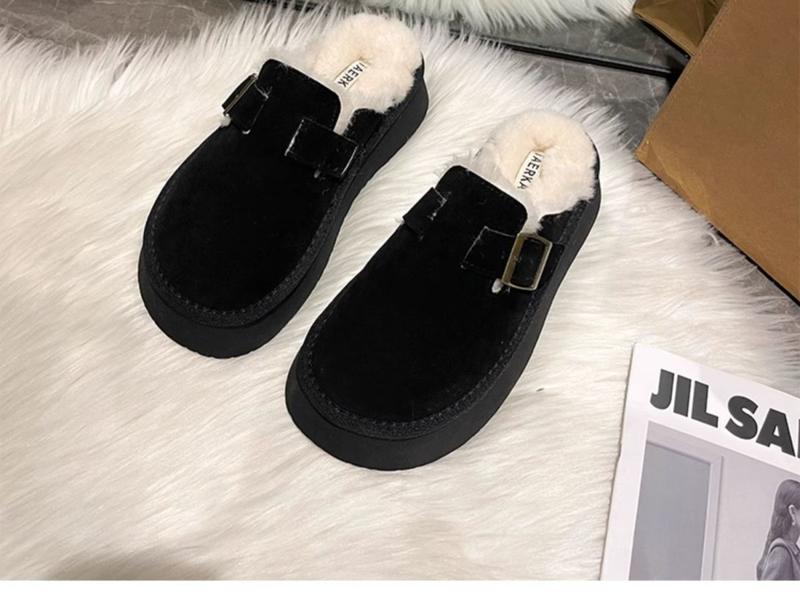 Product Introduction of Dép Lê Bên Ngoài Nữ, Furry, Tăng Chiều Cao, Boken Mới, Bít Mũi, Lót Lông Cừu Lười, Ấm Áp, Đế Lười, 20242024 18