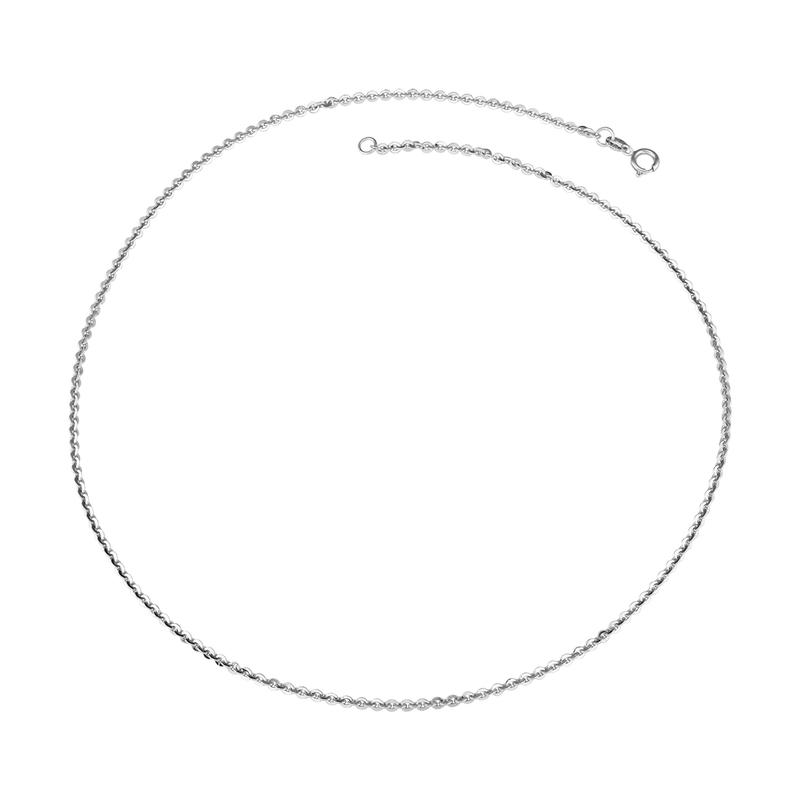 Dây chuyền bạc PNJSilver dây đan kiểu chữ cong 0000K000026 3