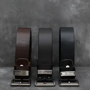 ikat pinggang kulit sapi asli / modis dengan 3 varian warna coklat, hitam & tan