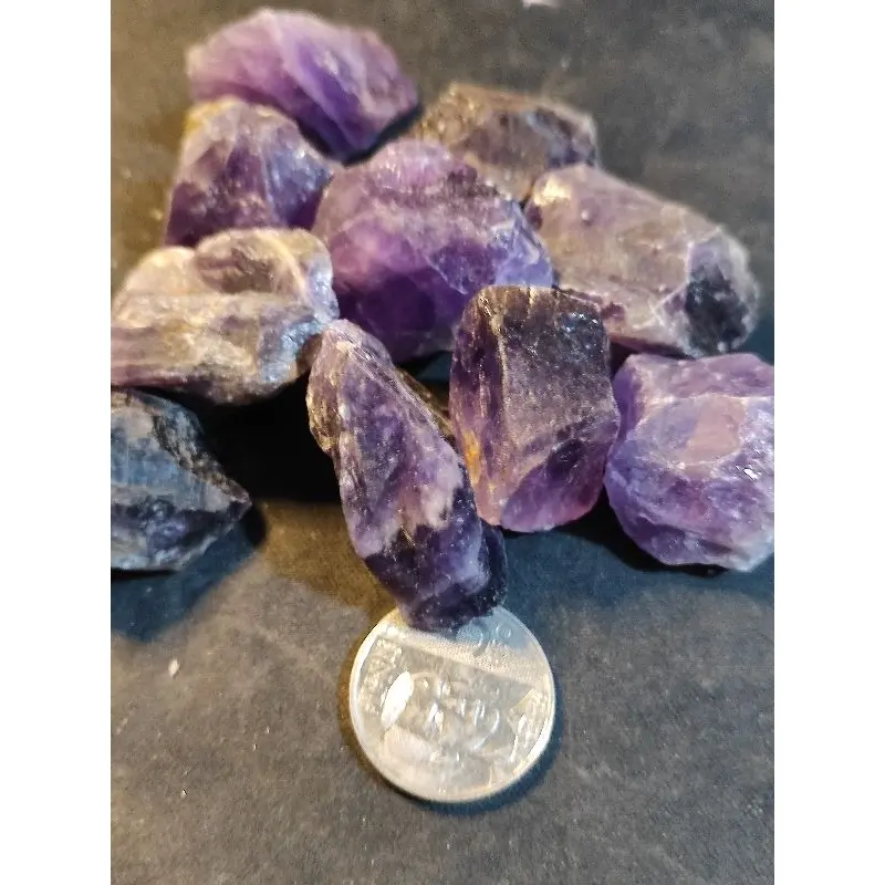 CHEFFY Amethyst Crystal Raw Stones, 100% Authentic Crystals, Sold per ...