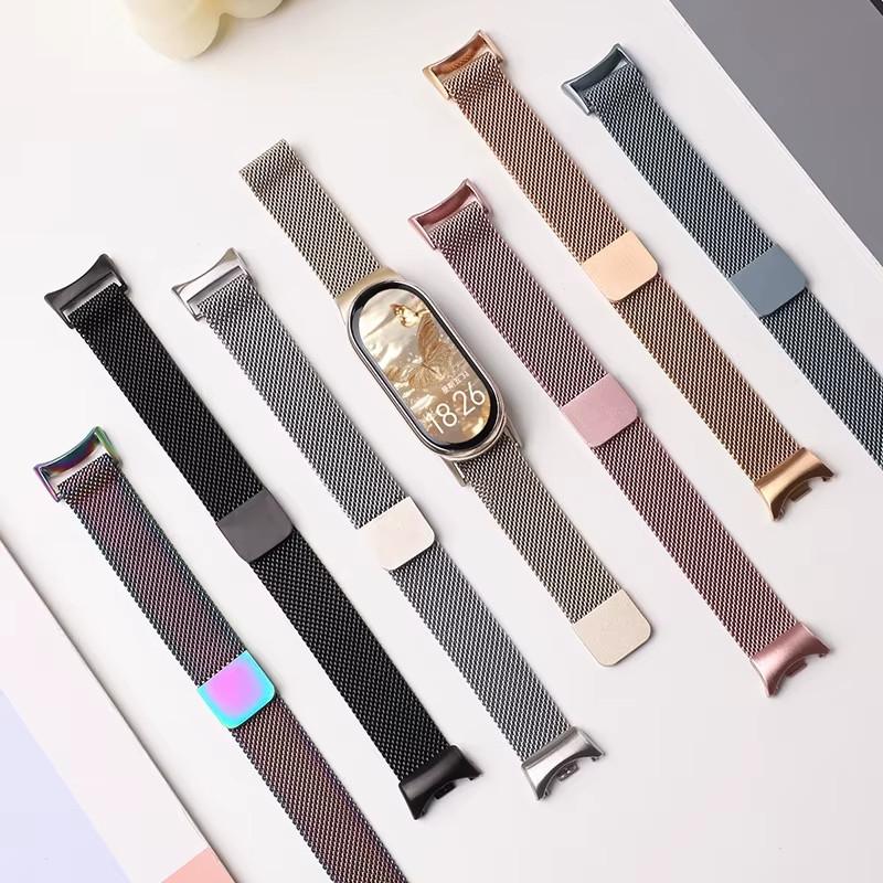 Milanese Loop Strap +TPU Case for Mi Band 10 9 8 Anti Gores Soft Screen Protector Cover Magnetic Stainless Steel Metal Band Belt Replacement Watchband Accessories Tali Jam Tangan Smartwatch for Xiaomi Miband 10 9 8 NFC Milanese Loop Strap +TPU Case for Mi Band 10 9 8 Anti Gores Soft Screen Protector Cover Magnetic Stainless Steel Metal Band Belt Replacement Watchband Accessories Tali Jam Tangan Smartwatch for Xiaomi Miband 10 9 8 NFC