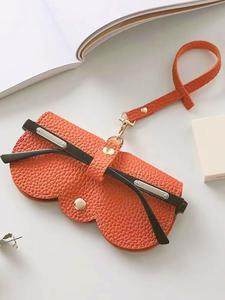 Estuche Protector de Lentes de Sol Lindo para Mujer, Diseño Sencillo de Cuero Artificial Texturizado, Bolsa Creativa y Elegante para Lentes, Estuche Portátil para Lentes