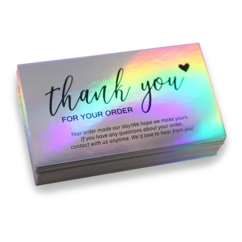 Poskad Ucapan, Runcit Dalam Talian, 50PCS, 5 * 9cm, Terima Kasih Atas Pesanan Anda, Label Terhutang Melampaui, Kad Hargai Cantik, Terima Kasih Stationery 4
