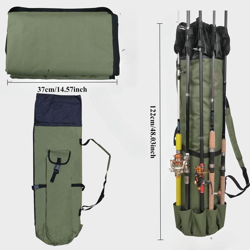 Product Introduction of Outdoor Cylinder Fishing Bag, Portable Fishing Rod Storage Bag, Multifunctional Fishing Rod Bag, Fishing Gear Storage Bag 1