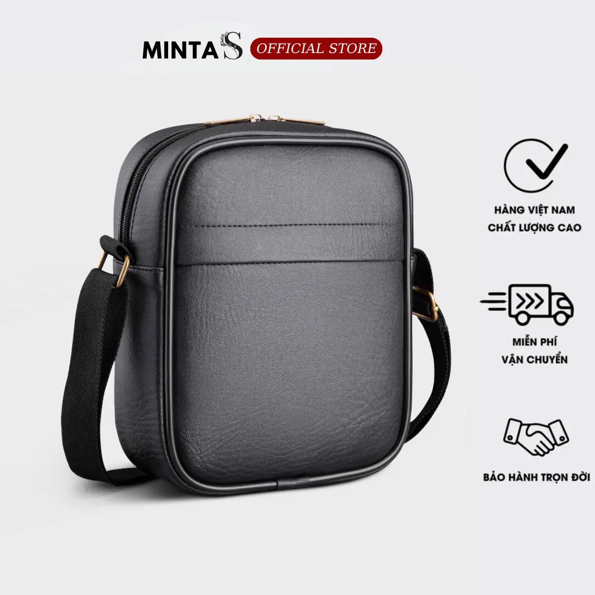 Túi Đeo Chéo Da Cao Cấp Belt Bag MMT-055 Trượt Nước. Túi Đeo Thời Trang Đựng Đồ Cá Nhân Nam Nữ MINTAS