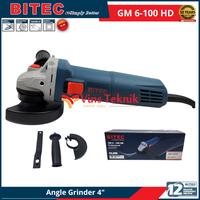 Gambar BITEC GM 6-100 HD Mesin Gerinda Listrik Angle Grinder 4" 100MM 540Watt GM6-100 dari Vins Teknik Bekasi Kota Bekasi 1 Tokopedia