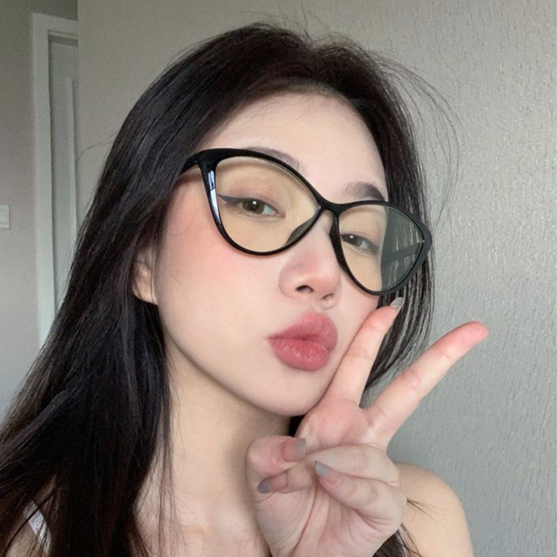 【COD  kính cận có độ - 0.50 ~ - 6.00 Kính Cận Gọng Trong Suốt Chống Ánh Sáng Xanh Phong Cách Hàn Quốc Thời Trang kính JS1020