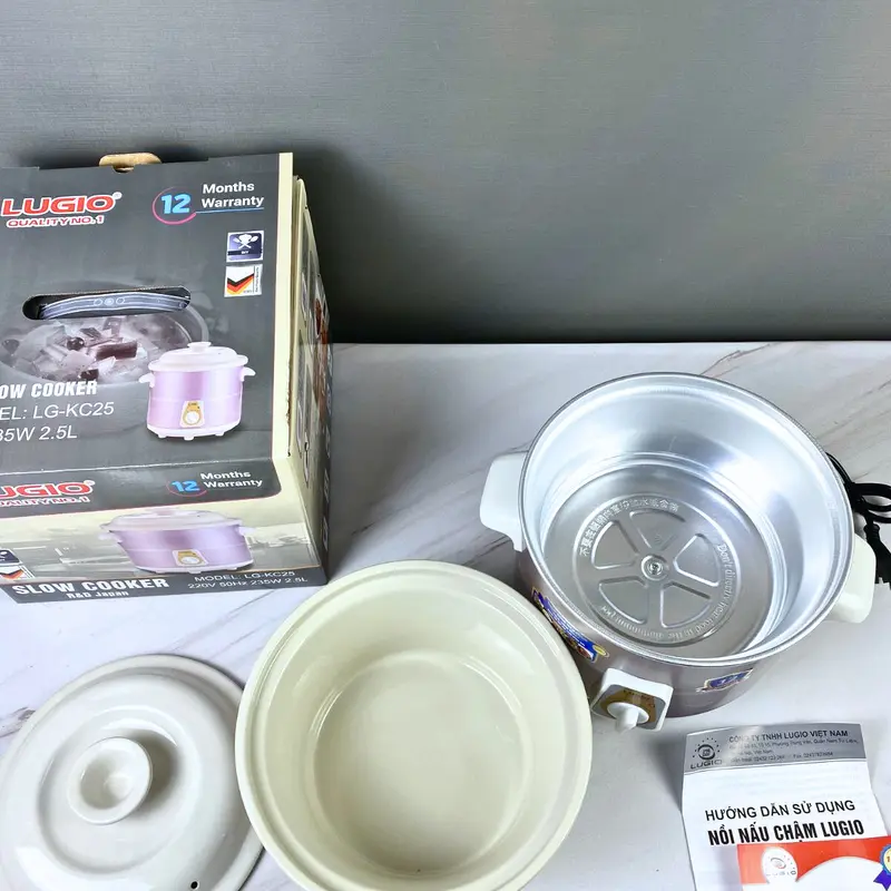 Nồi nấu chậm thương hiệu LUGIO Model LG-KC15 (1.5L)/LG-KC25 (2.5L)/LG-KC35 (3.5L) 2