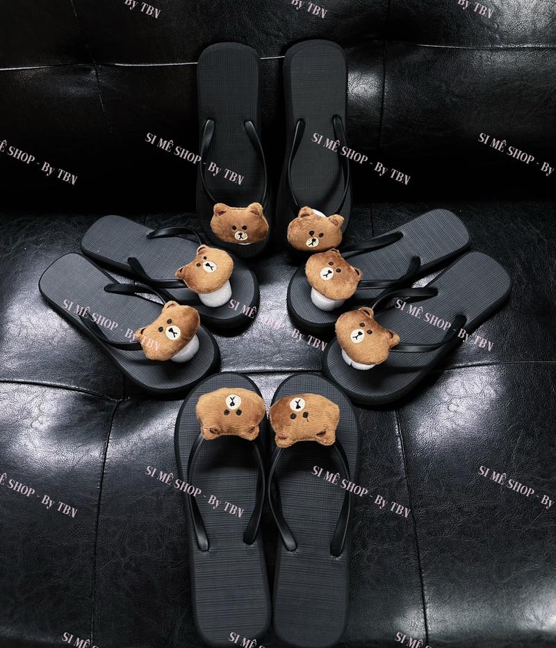 Product Introduction of DÉP KẸP GẤU  CUTE - HÀNG QC - DÉP NỮ - DéP Shoes Women dep hot kieu xỏ vip quai ngang hoa 7