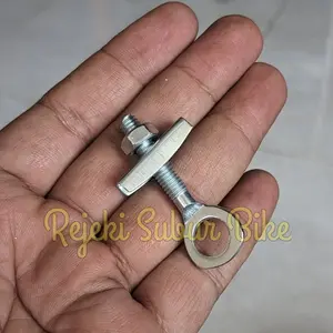 Anting tensioner setelan rantai sepeda BMX jengki mini Silver Roda