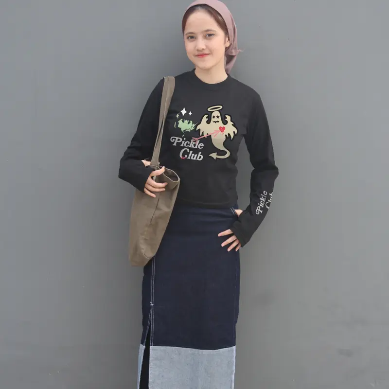 ANAIRA KAOS Y2K CROP LENGAN PANJANG BINTANG LONGSLEEVE KAOS  COMBED 24s 4