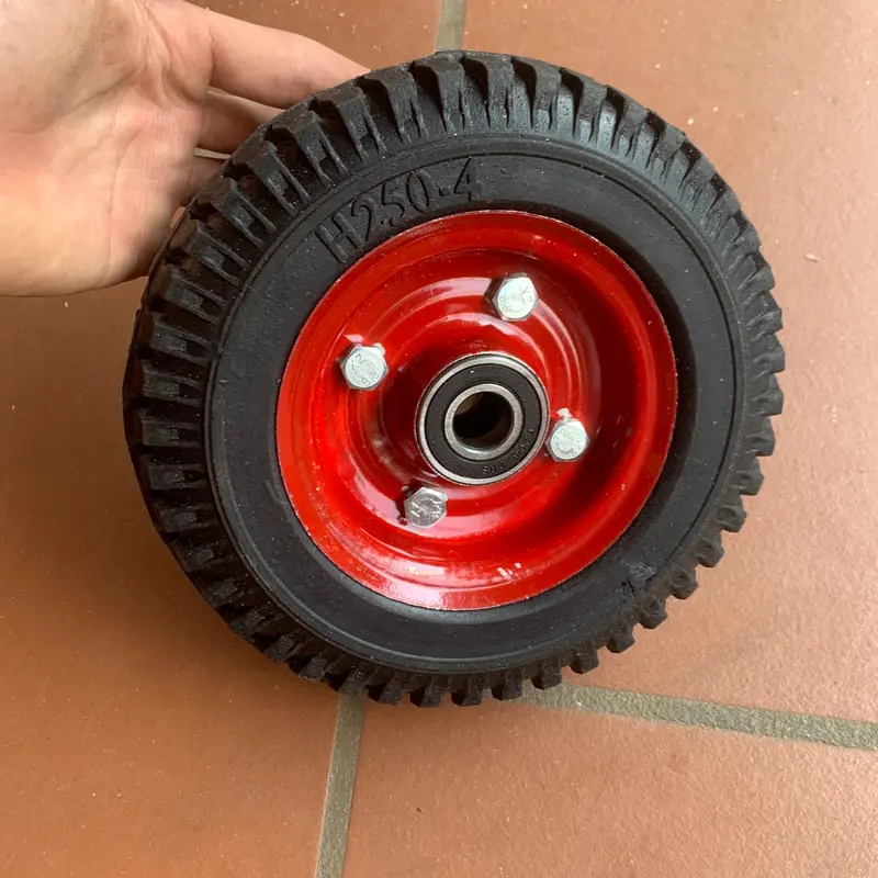 Bánh xe cao su đặc đường kính 20cm chịu lại 150kg 2