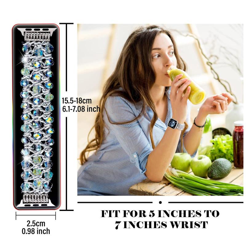 Shiny Bead Replacement Band, Faux Pearl Decor Watch Band, Watch Band for Apple Watch, Wearable Accessories for Apple Watch Ultra Series SE 9 8 7 6 5 4 3 2 1 1