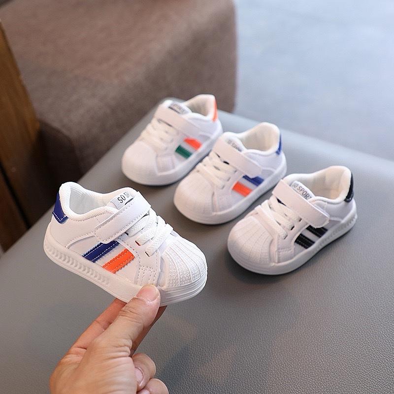 giày thể thao 2 sọc cho bé giày thế tập đi cho bé trai bé gái từ 6 tháng đến 3 tuổi giày tập đi mẫu màu sọc