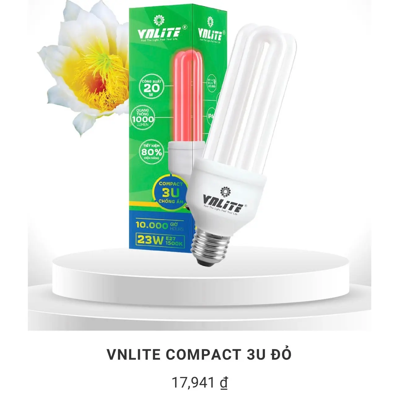 Bóng đèn compact 3U đỏ
