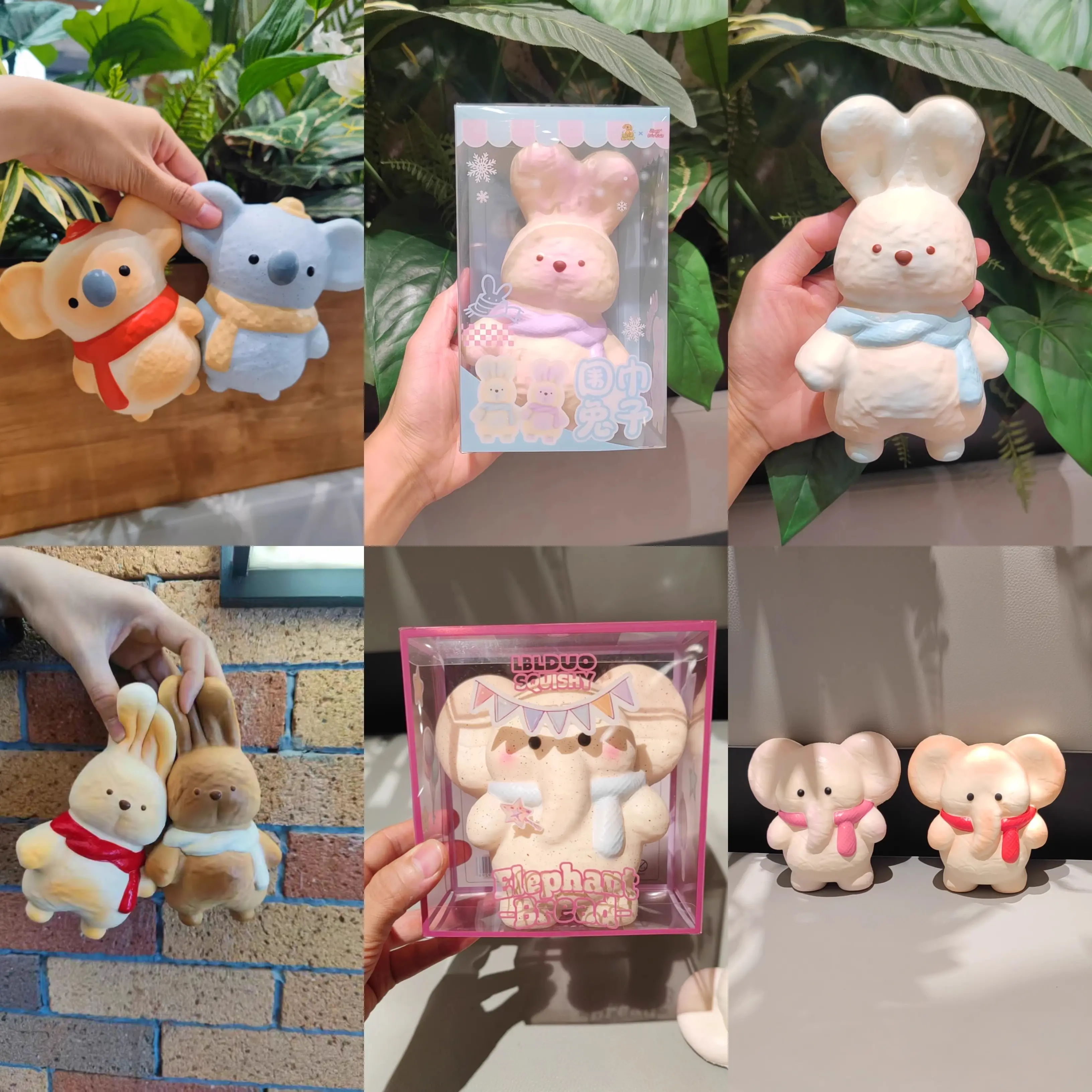Squishy Licensed LBLDUO SQUISHY Labrador Scarf Rabbit Bear Koala ...