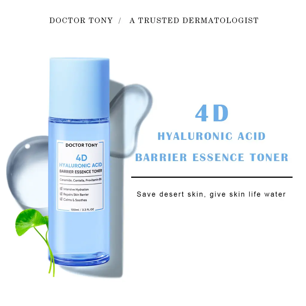 4D Hyaluronic Acid Barrier Essence Toner Hydrating Toner Ceramide Centella Toner 100ml