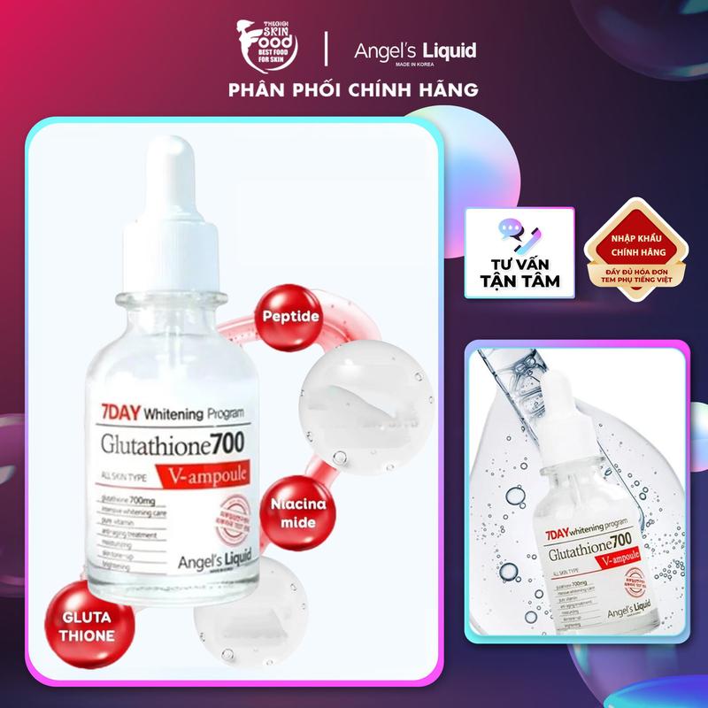 Huyết Thanh Hỗ Trợ Dưỡng Trắng Da Angel's Liquid Glutathione 700 V-Ampoule 30ml Serum Skincare