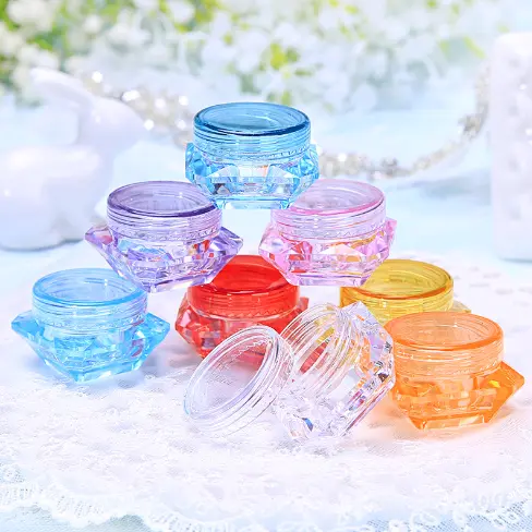 BISA COD 5856 Tempat Cream 10G & 5G / Wadah Cream / Pot Tempat Cream Kosmetik Empty Jar / Pot Krim Kemasan Kosmetik Diamond 3