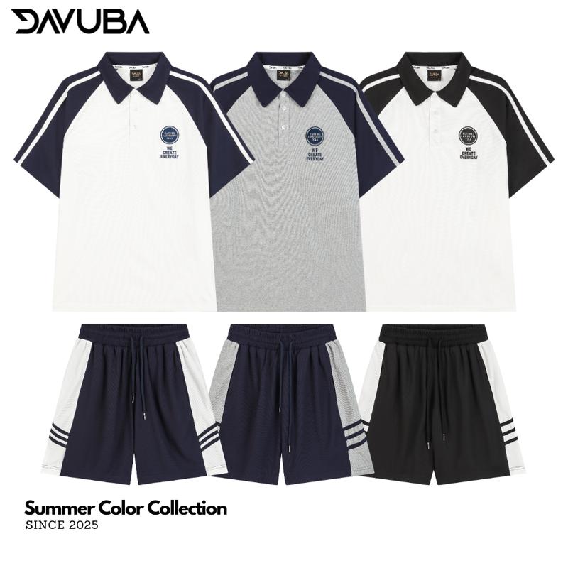 DAVUBA - [Deal Mở Bán] Bộ quần áo thể thao Waffle nam nữ cộc tay SM135