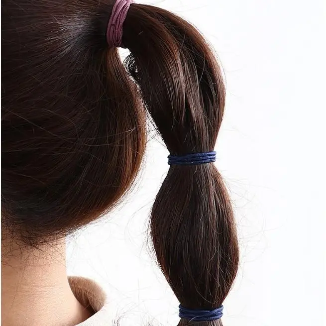 BISA COD F705 Ikat Rambut Karet Polos Elastis / Karet Gelang / Kuciran Rambut Wanita 100 Scrunchies 5