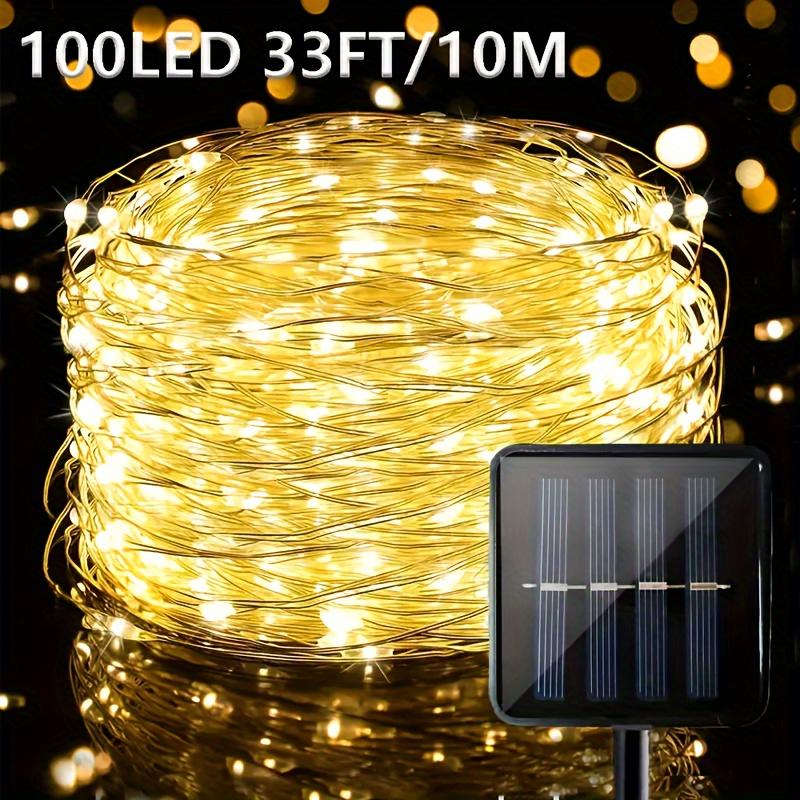Product Introduction of Solar-Powered LED Outdoor String Lights, 10.06meter 100 Leds, Starry Fairy Lights for Wedding And Various Scenes, Touch Control, Blinking Feature, Removable Photovoltaic Module, Nickel Battery, No Remote - Solar Charged Garden & Landscape Decoration Light 11