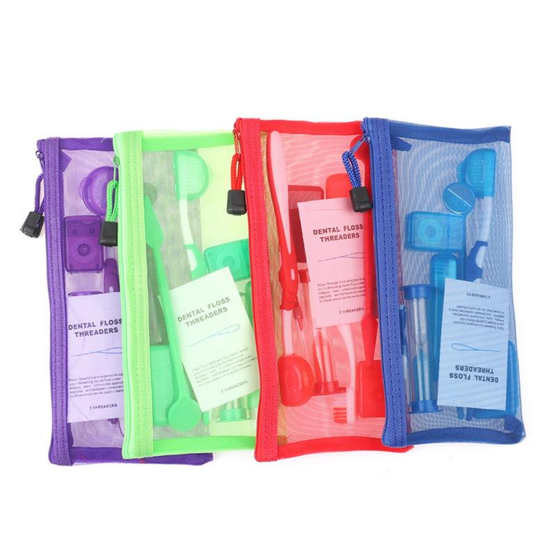 Product Introduction of 8-Piece Oral Care Kit with Soft Bristle Toothbrush, Interdental Brushes & Floss Threaders - Set for Sensitive Teeth and Gentle Cleaning, Travel-Friendly Essentials 0