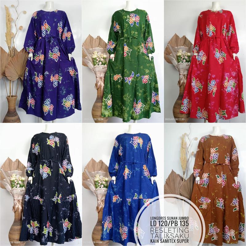 COD | Longdress Sunan Jumbo Busui Resleting Depan Cantik Terbaru 2024 Kekinian Bumil Gamis 0