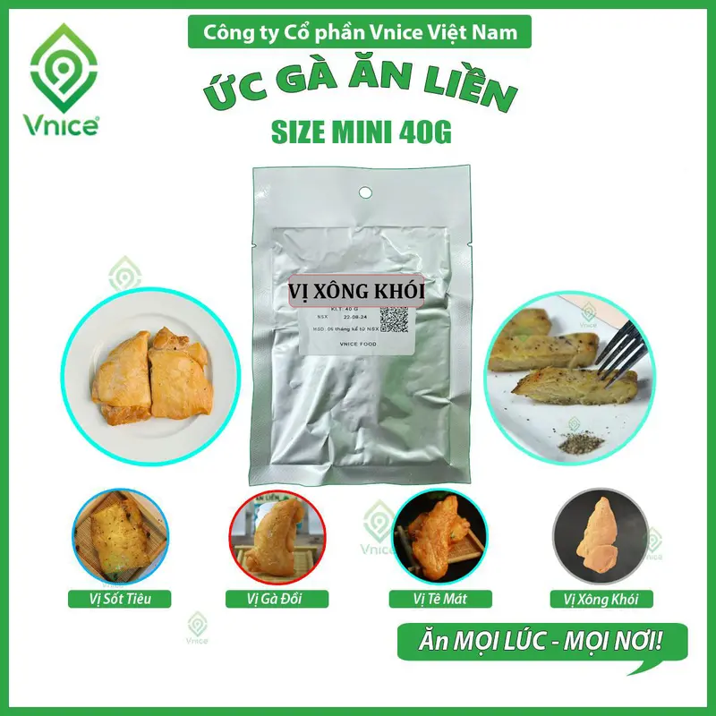 [GÓI TRẢI NGHIỆM] GÓI NHỎ 40G ỨC GÀ ĂN LIỀN KAWAI (không đóng túi rồng xanh) - Bữa Ăn Nhanh Gọn, Đầy Dinh Dưỡng, Xé Túi Ăn Ngay - Size 40G - V9 Food (Cay) 5