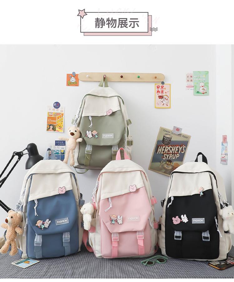 Product Introduction of Ba Lô Unisex, Phong Cách Nhật Bản, Dành Cho Học Sinh, Cặp Sách, Phong Cách Preppy, Túi Đi Chơi Ba Lô Phong Cách Dụng Cụ, Năm 2024 17
