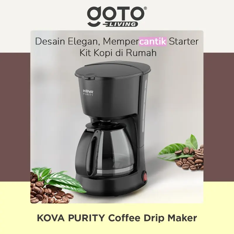 Kova [COD] Purity Mesin Pembuat Kopi Teh Coffee Drip Maker Elektrik Otomatis 4