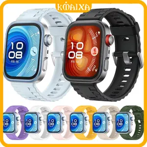 Band Strap for Huawei Watch Fit 4 /Fit 4 Pro /Fit 3 Polos Warna Sport Silikon Silicone Rubber Wristband Tali Pengganti Belt Bracelet Accessories for Tali Jam Tangan Smartwatch Huawei Fit 4/4 Pro /3
