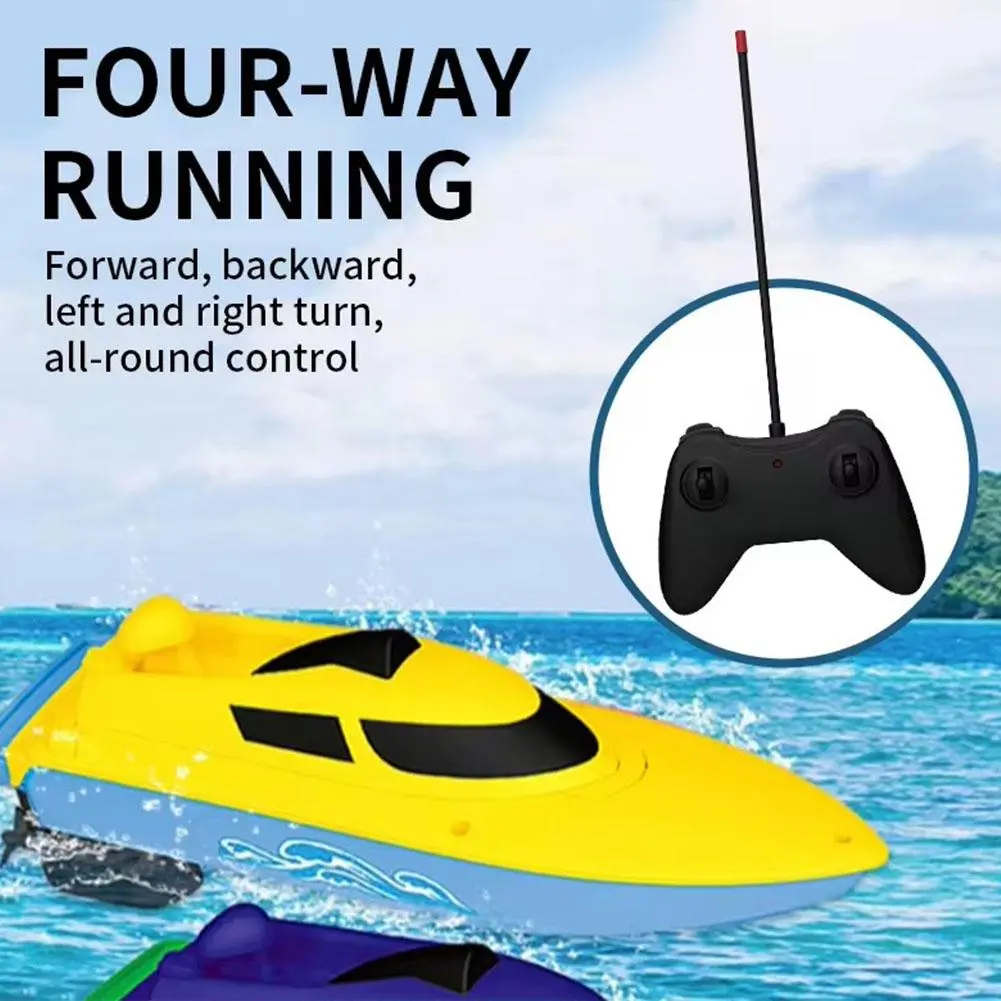 1Pcs High Speed Batteries Remote Control Boat For Kids Toys Remote Boat Birthday Gift