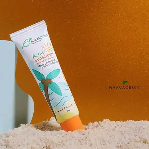 Naavagreen Acne Sunscreen  SPF 30+ PA+++ Berjerawat Berminyak untuk  Perawatan Wajah