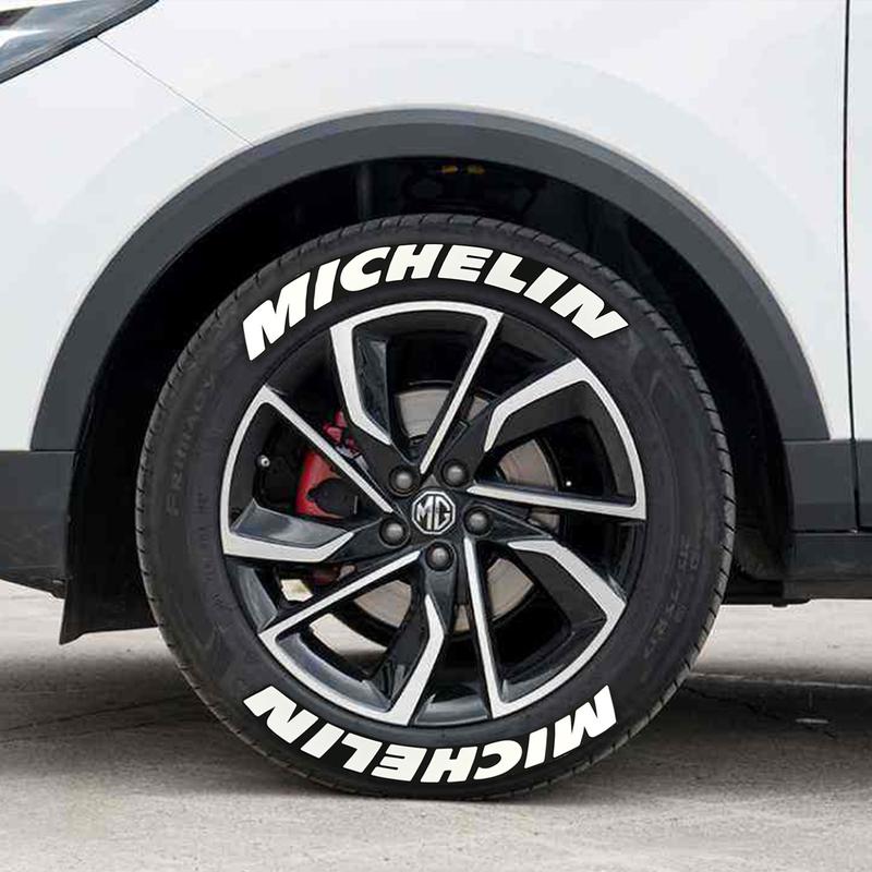 Product Introduction of 1 Set MICHELIN Tire Sticker 3D Letter Car Decoration Decal Universal Styling Sticker DIY Car Modication Accessories for 1 Wheel 21