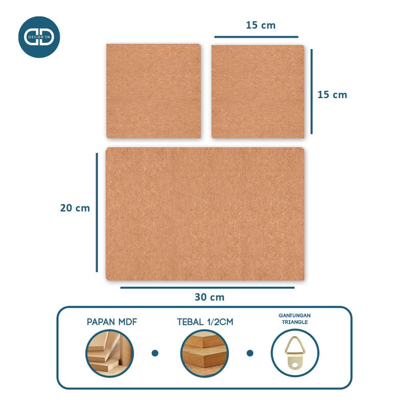 Product Introduction of Hiasan Dinding Kaligrafi Satu Set - Pajangan Ruang Tamu Estetik - Decorin.aja 2