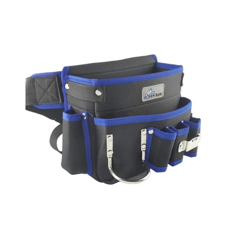 Product Introduction of Practical Oxford Cloth Electrician Waist Bag Waterproof Multi-Pocket Tool Pouch Belt Anti-Fall Tool Bag Hardware Tools 10