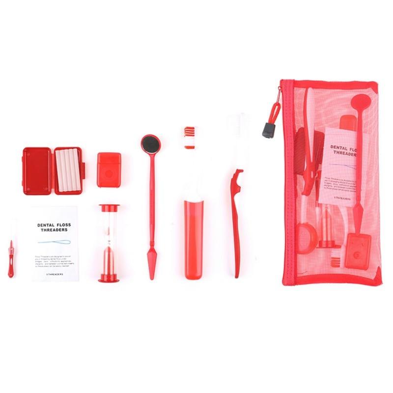 Product Introduction of 8-Piece Oral Care Kit with Soft Bristle Toothbrush, Interdental Brushes & Floss Threaders - Set for Sensitive Teeth and Gentle Cleaning, Travel-Friendly Essentials 5